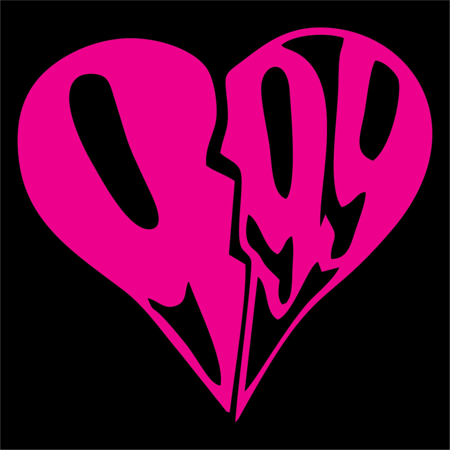 999 Heart Decal