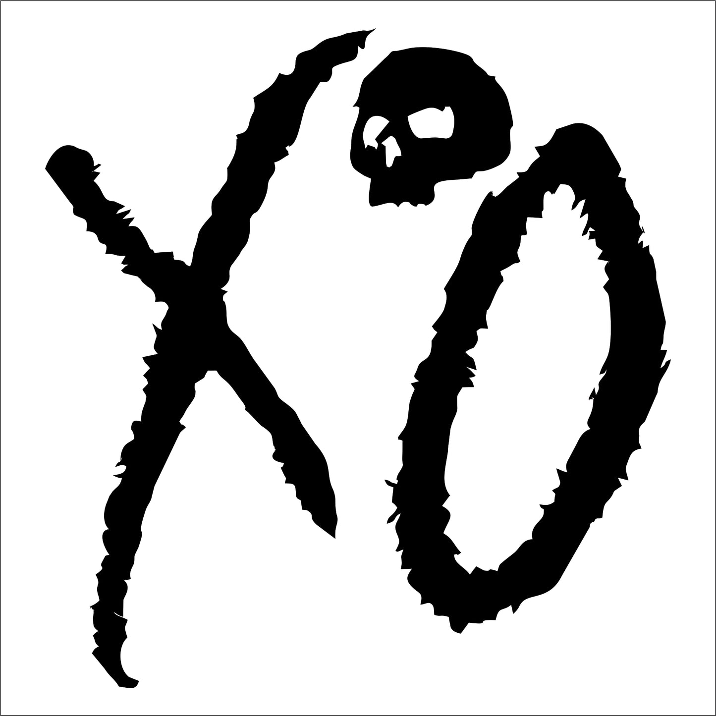 XO Skull Decal